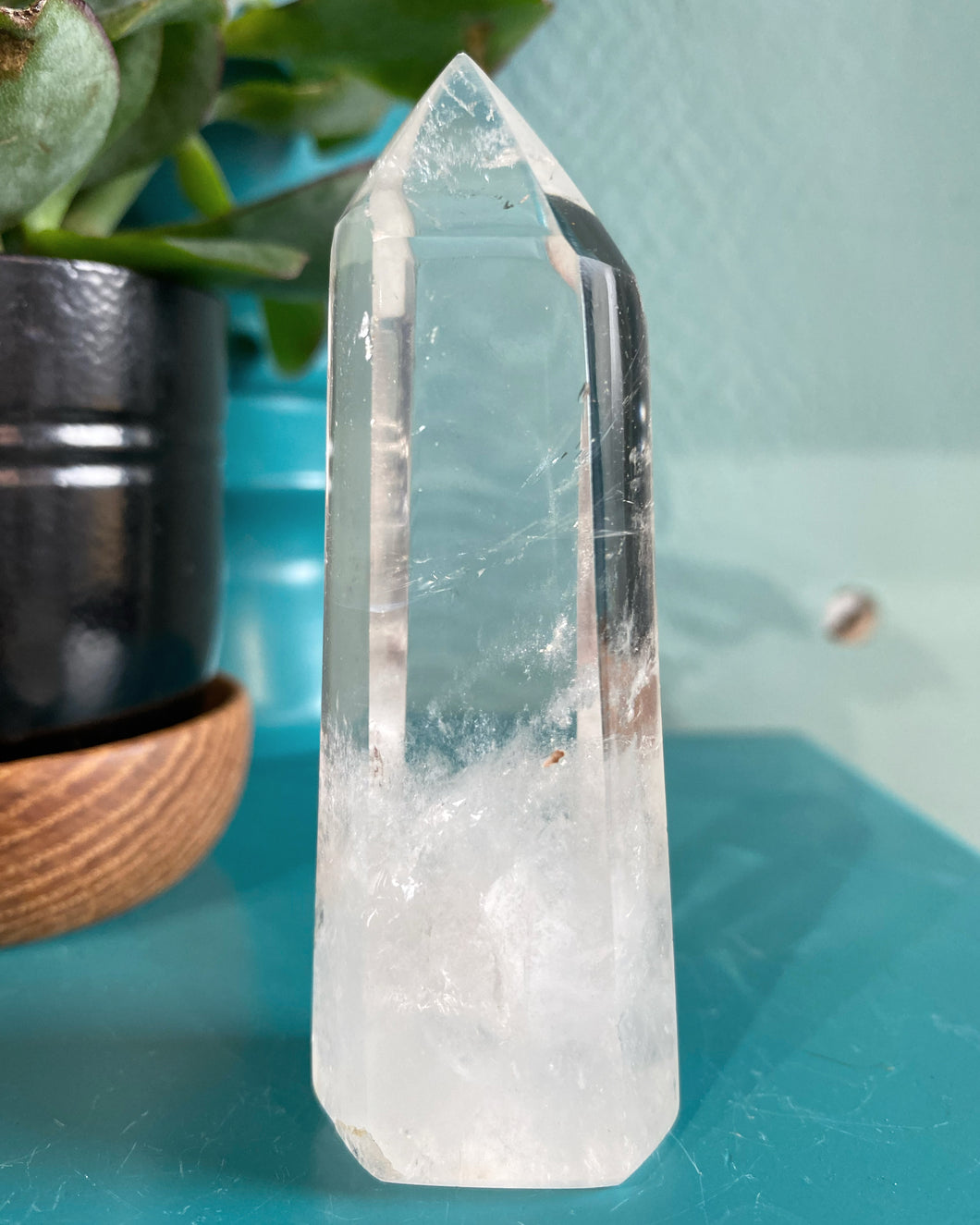 Bergkristall, Spets - 8cm (MINDRE SPRICKOR!)