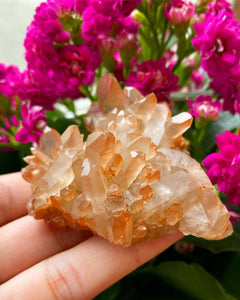 Bergkristall m. Järnoxid, Kluster - 6,5cm