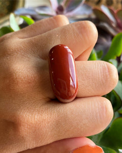 Röd Jaspis, Polerad ring