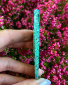 Malakit/Krysokolla, Polerad Skiva - 8,5cm