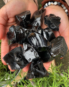Obsidian, Vulkaniskt Glas - Rå bit