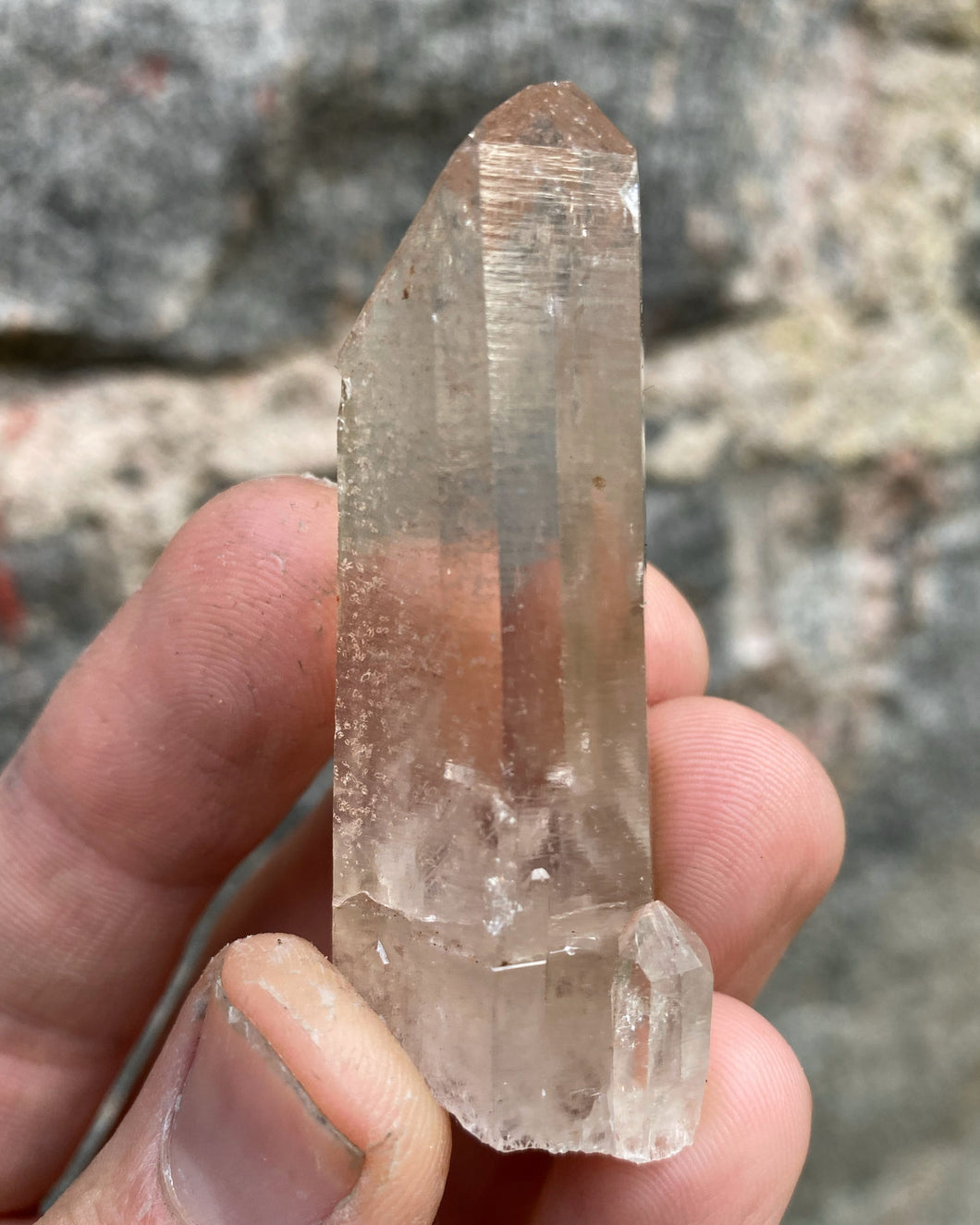 Norsk Bergkristall, Spets - 40g, Egengrävd