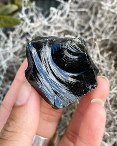 Obsidian, Vulkaniskt Glas - Rå bit