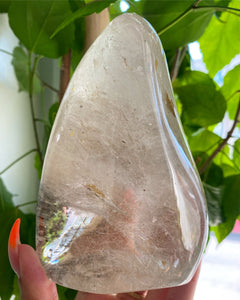 Klorit i Bergkristall med rutil, Friform - 1074g